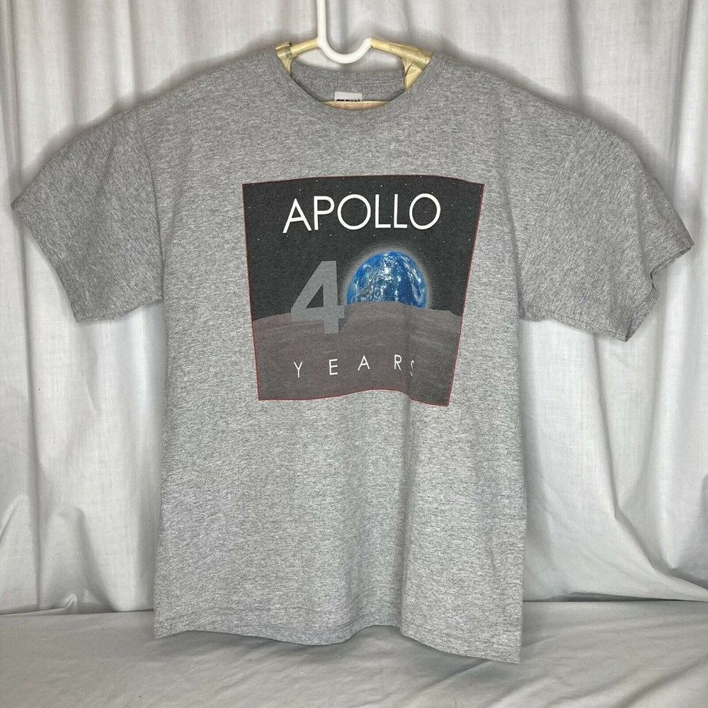 NASA Apollo 40 Years Anniversary T-Shirt Exploring Moon Space Earth 2009 Large